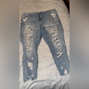 American Eagle Outfitters Ripped Light Blue Jeans